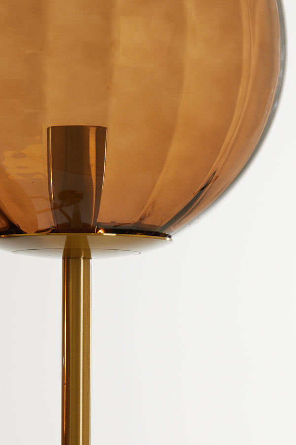 Floor Lamp 4L E14 42x20x182 cm Magdala Glass Brown+Gold