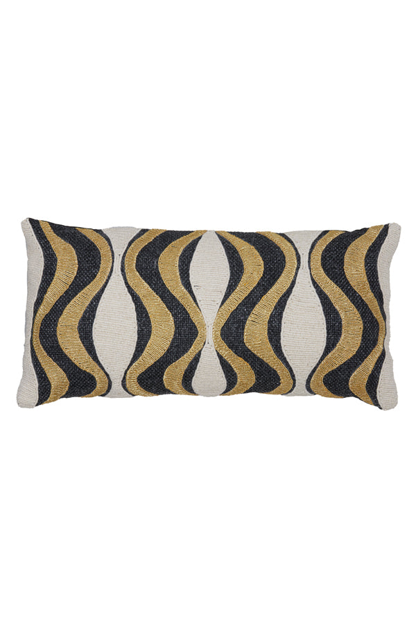 Cushion 60x30 cm Cetona Anthracite+Gold+Sand