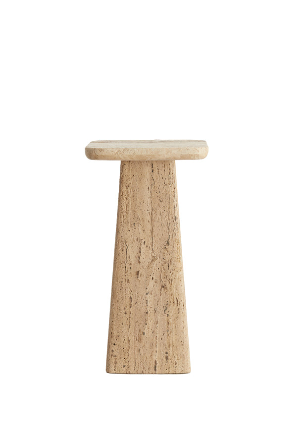 Side Table 30x30x55 cm Kepami Travertine Sand